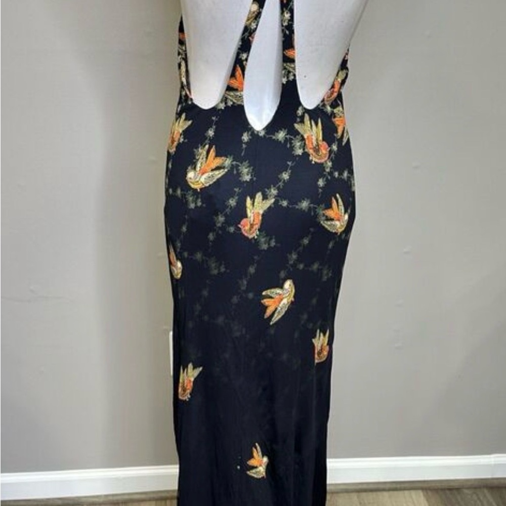 Etro Black Scarf dress with Floral Accents sz 48 New With Tags - Picture 4 of 9